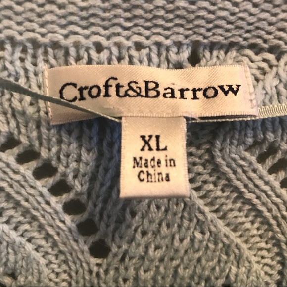 Croft & Barrow Light Blue Women’s Sweater Size XL Brand New With Tags - Picture 6 of 6
